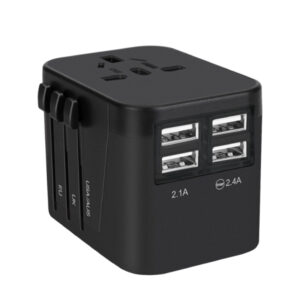 4 USB Port Universal Travel Adapter with Surge Protection