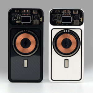 Transparent Magnetic Wireless Power Bank 20,000mAh – 15W Fast Charging with Light-Up Logo