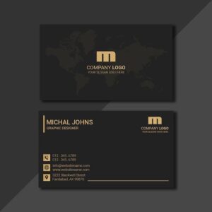 Gold Foil Business Cards 400gsm – Matt Laminated Full Color (2 Sides)