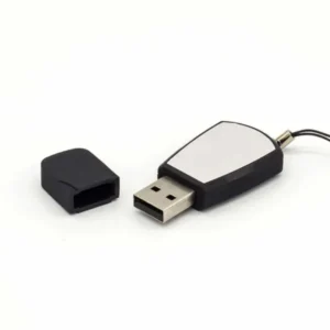 Black Rubberized USB Flash Drive