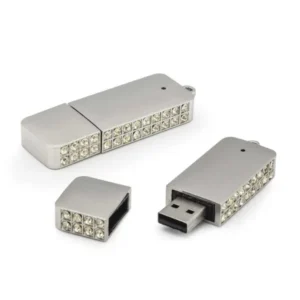 Crystal Studded USB Flash Drive | Luxury Metal USB with Custom Branding