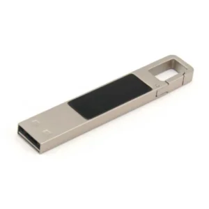 16GB Light-Up Logo USB with Rectangle Snap Hook – Metal USB 2.0