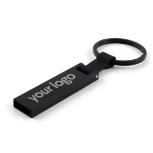 Black Metal USB Flash Drive with Key Holder