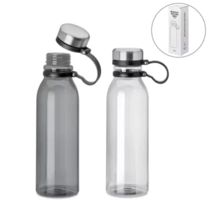 rPET Transparent Bottle 800ml with Stainless Steel Lid & Carry Handle